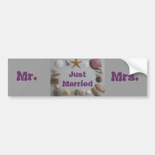 De heer en mevrouw Honeymoon Bumpersticker (Voorkant)