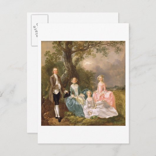 De heer en mevrouw John Gravenor en hun Daughters, Briefkaart (Voorkant / Achterkant)