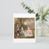 De heer en mevrouw John Gravenor en hun Daughters, Briefkaart (Staand voorkant)