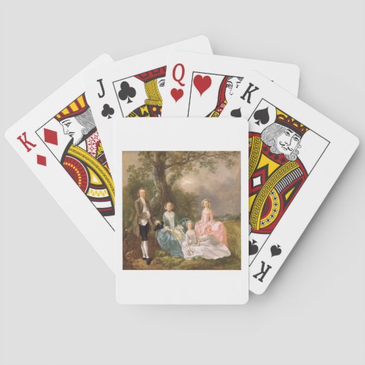 De heer en mevrouw John Gravenor en hun Daughters, Pokerkaarten (Achterkant)