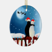De heer en mevrouw Kat Kerstmis Keramisch Ornament (Rechts)