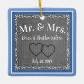 De heer en mevrouw Keepomwille Keramisch Ornament (Voorkant)