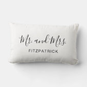 De heer en mevrouw Last Name Elegant Pas getrouwd  Kussen (Achterkant)