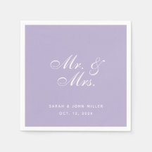 De heer en mevrouw Lavender Wedding Paars White Sc