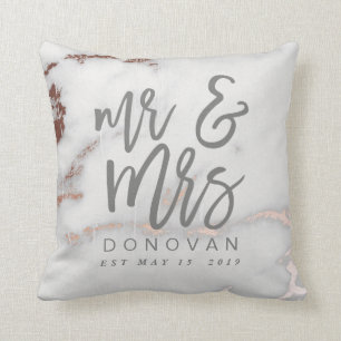DE HEER EN MEVROUW MARBLE EN ROOS GOLD CUSHION KUSSEN