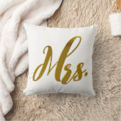 De heer en mevrouw Metallic Gold Foil Pillow set v Kussen (Deken)
