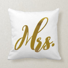 De heer en mevrouw Metallic Gold Foil Pillow set v Kussen