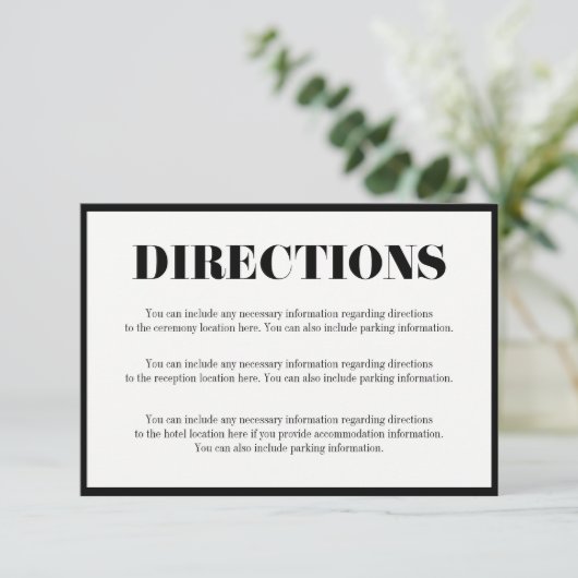 De heer en mevrouw Modern Bold Directions Kaart (Staand voorkant)