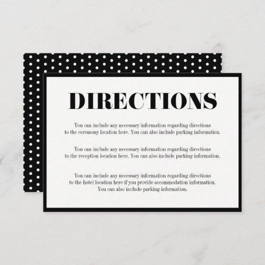 De heer en mevrouw Modern Bold Directions Kaart (Voorkant / Achterkant)