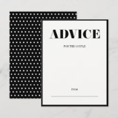 De heer en mevrouw Modern Bold Wedding Advice Card Advieskaart (Voorkant / Achterkant)