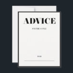 De heer en mevrouw Modern Bold Wedding Advice Card Advieskaart<br><div class="desc">Pas de aangepaste tekst hierboven aan. U kunt "ook klikken aanpast verder"om verdere veranderingen aan te brengen en om het even welke tekst te verwijderen. In ons collectie "Mr en Mrs Modern Bold" kunt u aanvullende coördinerende punten vinden.</div>