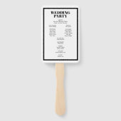De heer en mevrouw Modern Bold Wedding Programme H Handwaaier (Achterkant)