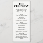 De heer en mevrouw Modern Bold Wedding Programme Programmakaart (Voorkant)