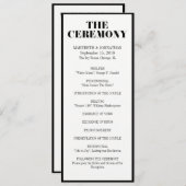 De heer en mevrouw Modern Bold Wedding Programme Programmakaart (Voorkant / Achterkant)