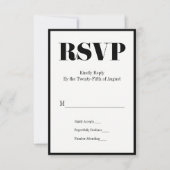 De heer en mevrouw Modern Bold Wedding RSVP Kaart (Voorkant)