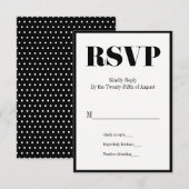 De heer en mevrouw Modern Bold Wedding RSVP Kaart (Voorkant / Achterkant)