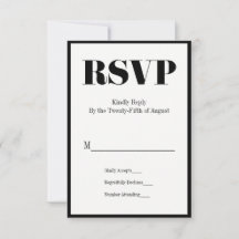 De heer en mevrouw Modern Bold Wedding RSVP Kaart