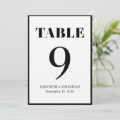 De heer en mevrouw Modern Bold Wedding Table Numbe Kaart (Staand voorkant)