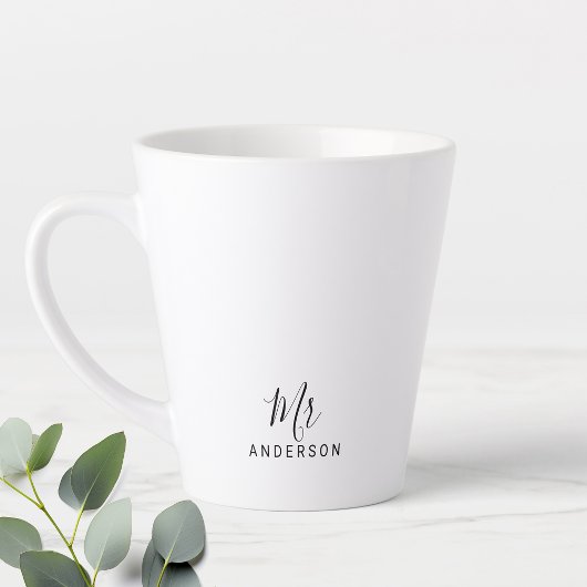 De heer en mevrouw | Modern script aangepast Latte Mok