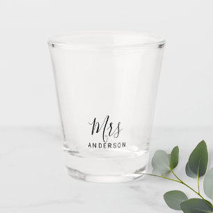 De heer en mevrouw   Modern script aangepast Shot Glas