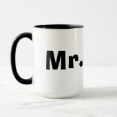 De heer en mevrouw mokken - zwart-wit (Links)