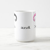 de heer en mevrouw Mustache of Mustache Newly Weds Koffiemok (Center)