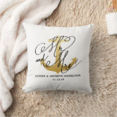 De heer en mevrouw Nautical Anchor Faux Gold Foil Kussen (Deken)