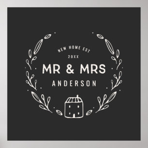 De heer en mevrouw new home poster