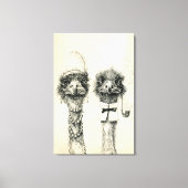 De heer en mevrouw Ostrich Canvas Afdruk (Voorkant)