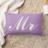 De heer en mevrouw Paars Parchment Wedding Souveni Kussen (Deken)