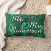 De heer en mevrouw Pas getrouwd Bright Green Gemst Kussen (Deken)