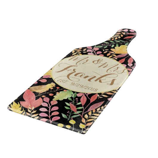 De heer en mevrouw Personalized Autumn Cutting Boa Snijplank (Hoek)