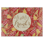 De heer en mevrouw Personalized Autumn Cutting Boa Snijplank (Voorkant)