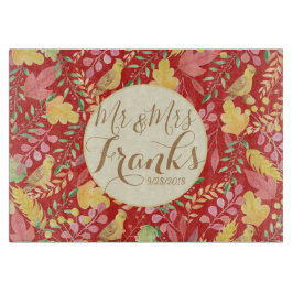 De heer en mevrouw Personalized Autumn Cutting Boa Snijplank