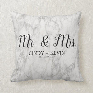 De heer en mevrouw Personalized Marble Stone Patte Kussen