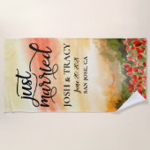 De heer en mevrouw Personalized Wedding Gift, Verl Strandlaken (Voorkant)