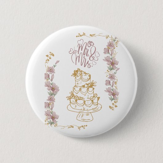 de heer en mevrouw ronde button 5,7 cm (Voorkant)