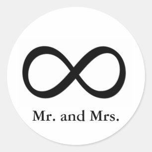 De heer en mevrouw ronde sticker