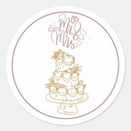 de heer en mevrouw ronde sticker