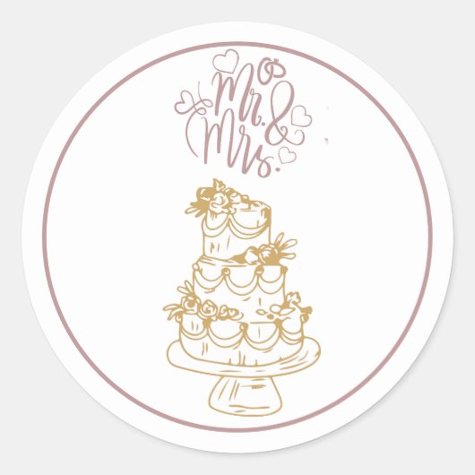 de heer en mevrouw ronde sticker (Voorkant)