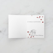 De heer en mevrouw | Ruby Heart Confetti Hartelijk Bedankkaart (Binnen)