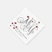 De heer en mevrouw | Ruby Heart Confetti Napkins Servet (Hoek)