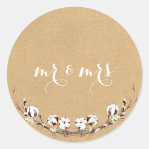 De heer en mevrouw Rustic Envelope zegels
