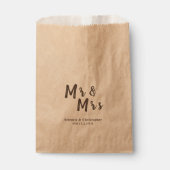 De heer en mevrouw Rustic huwelijksgunsten Bedankzakje (Voorkant)