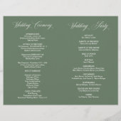 De heer en mevrouw Sage Green, het programma voor  (Achterkant)