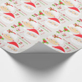 De heer en mevrouw Santa Claus Familie Cadeaupapier (Hoek)