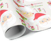 De heer en mevrouw Santa Claus Familie Cadeaupapier (Rol Hoek)
