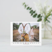 De heer en mevrouw Save the Date Infinity Calendar Briefkaart (Staand voorkant)