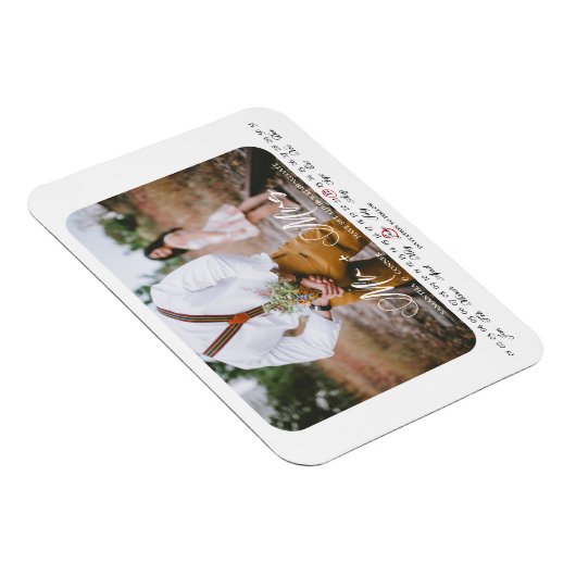 De heer en mevrouw Save the Date Infinity Calendar Magneet (Rechterzijde)