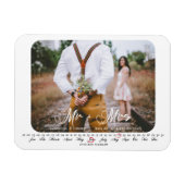 De heer en mevrouw Save the Date Infinity Calendar Magneet (Horizontaal)